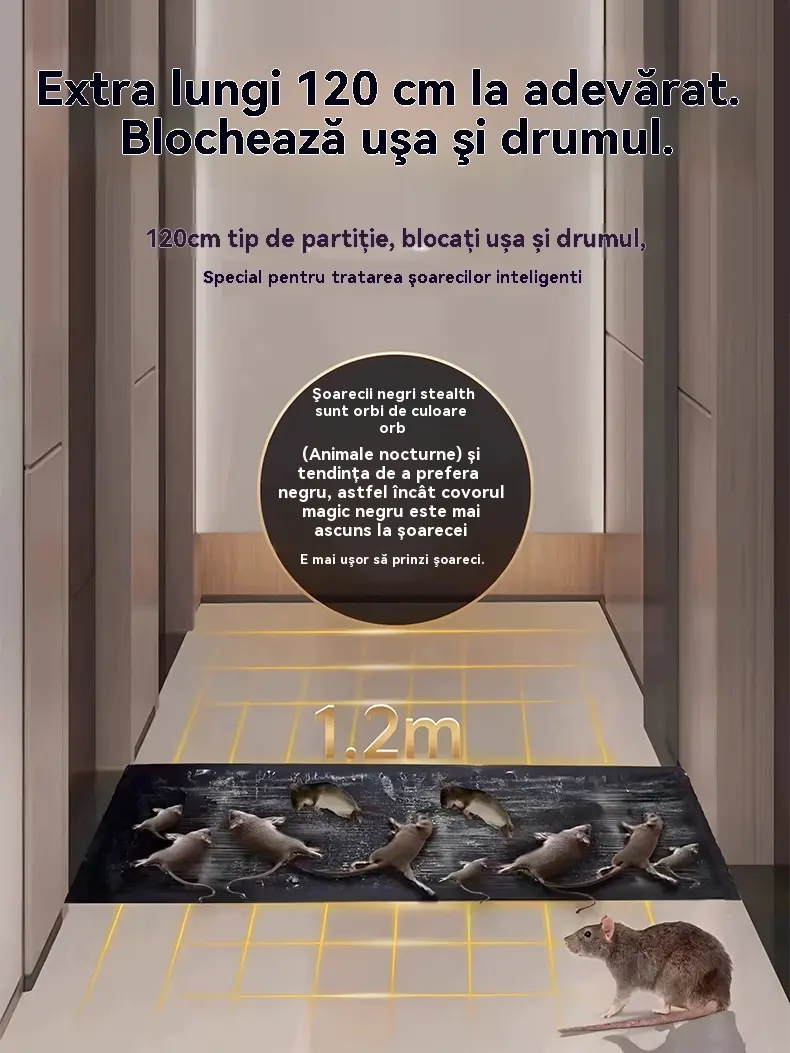 💥💥【5/10 buc】Capcană puternică pentru șoareci, placă adezivă pentru șoareci【120*28cm】
