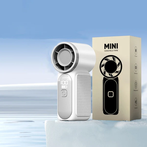 Small portable fan with high speed and long lifespan.