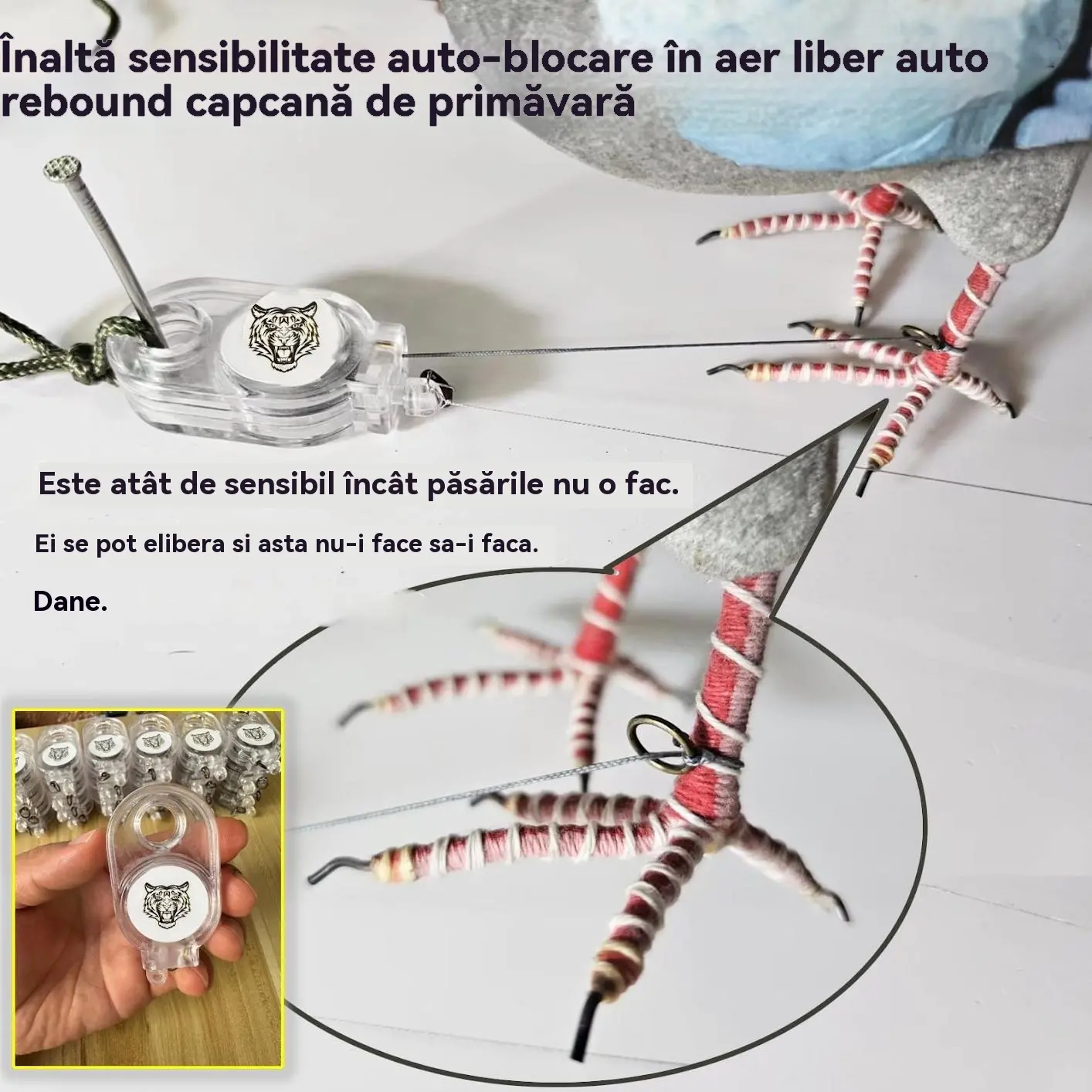 【30%OFF】🐓🐦🔥【Cumpără 3, primești 3 gratis】Capcană cu arc pentru exterior, capcană cu autoblocare de înaltă sensibilitate