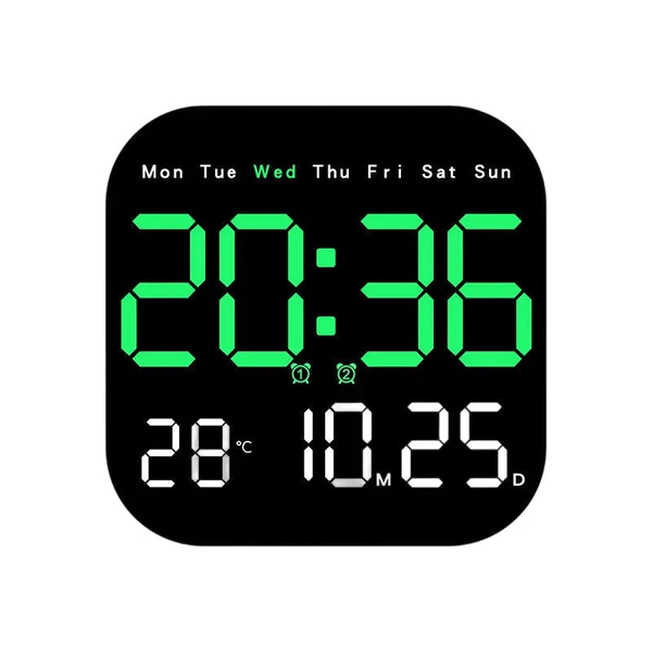 🕰️🛏️ Ceas digital potrivit atât pentru acasă, cât și pentru birou, cu reglare a luminozității/temperaturii.