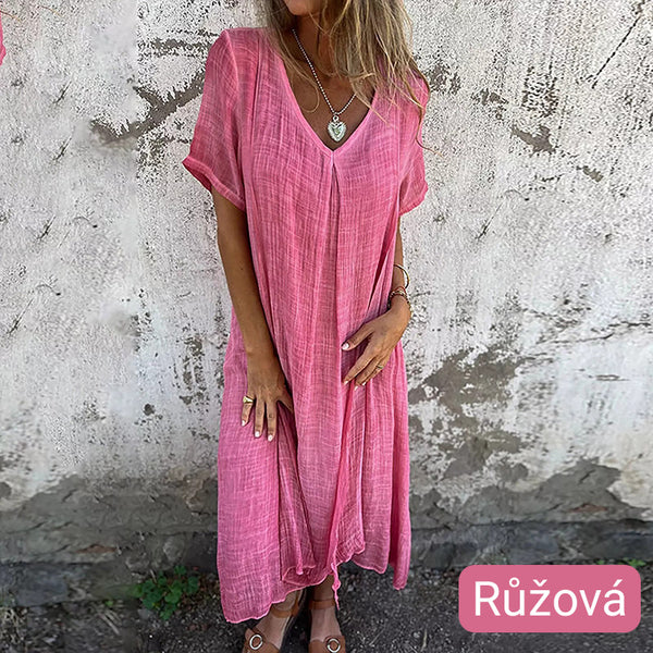🎁Vysoko kvalitné, pohodlné letné šaty zo 100% ľanu🎁