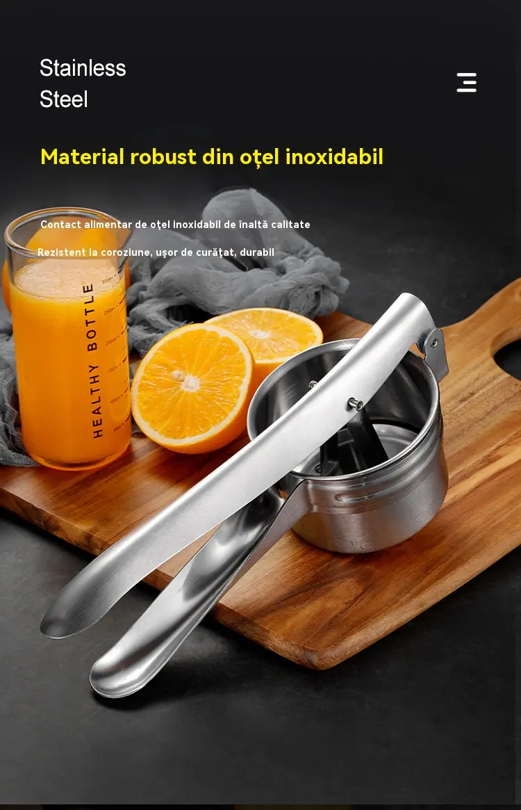 🔥【Cumpărați 1, primiți 1 gratuit】Presă din oțel inoxidabil, poate stoarce suc / piure / orez presat, gadget de bucătărie multifuncțional
