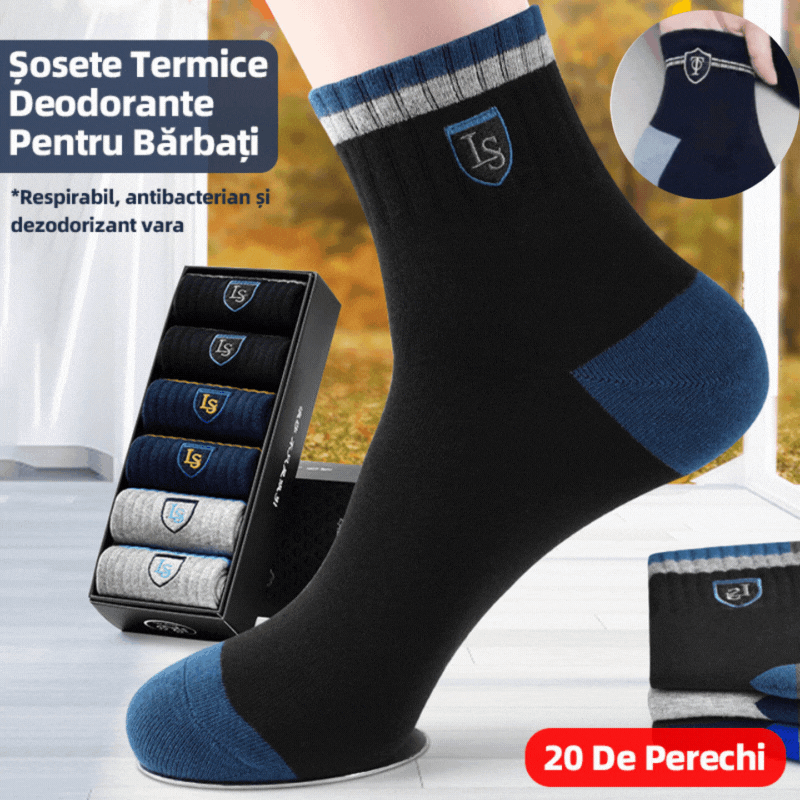 🧦【10 perechi】Șosete bărbați deodorant calde absoarbe transpirația