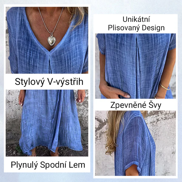 🎁Vysoko kvalitné, pohodlné letné šaty zo 100% ľanu🎁