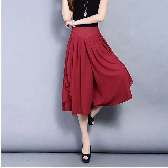 🔥2026 New Fashion Ice Silk Pantaloni din șifon subțiri cu talie înaltă