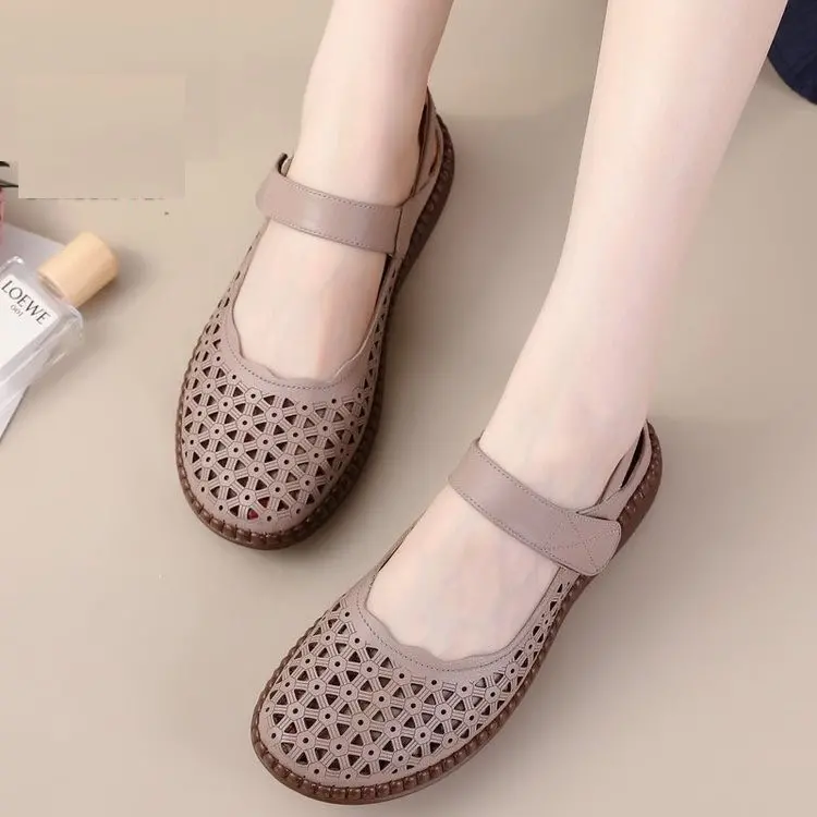 💟【Primul strat din piele de vacă】 Sandale și saboți de damă din piele naturală
