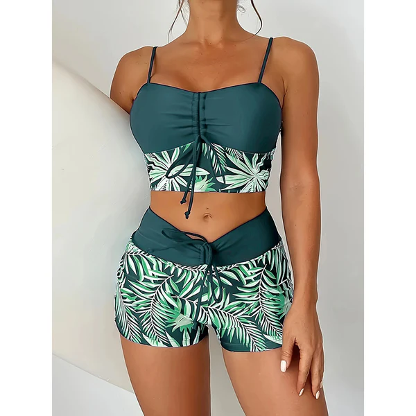🏖️👙【S-2XL】Costum de baie elegant cu imprimeu, mărime mare【40-110 kg】