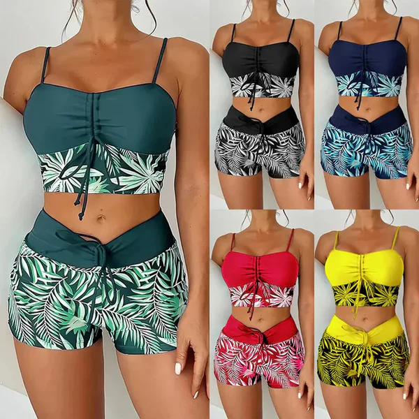 🏖️👙【S-2XL】Costum de baie elegant cu imprimeu, mărime mare【40-110 kg】