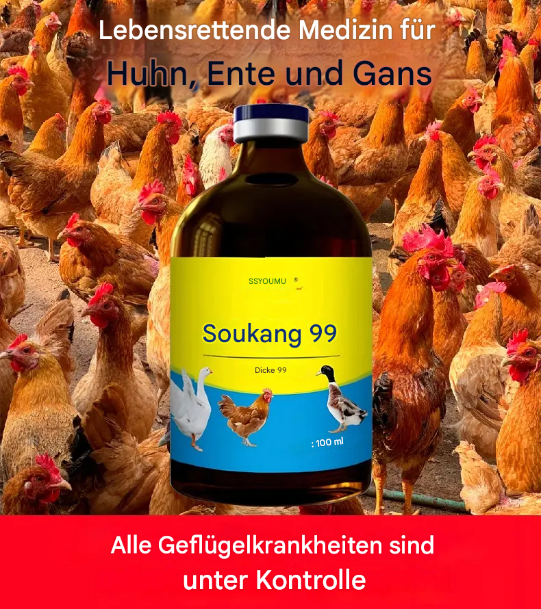 [5/10 Flaschen] 💊🐓🦆🕊️ Medikament zur Behandlung von Vogelgrippe, Appetitlosigkeit, Durchfall und Husten bei Geflügel, Hühnern, Enten und Gänsen. 1 Flasche à 100 ml.