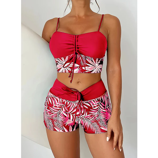 🏖️👙【S-2XL】Costum de baie elegant cu imprimeu, mărime mare【40-110 kg】
