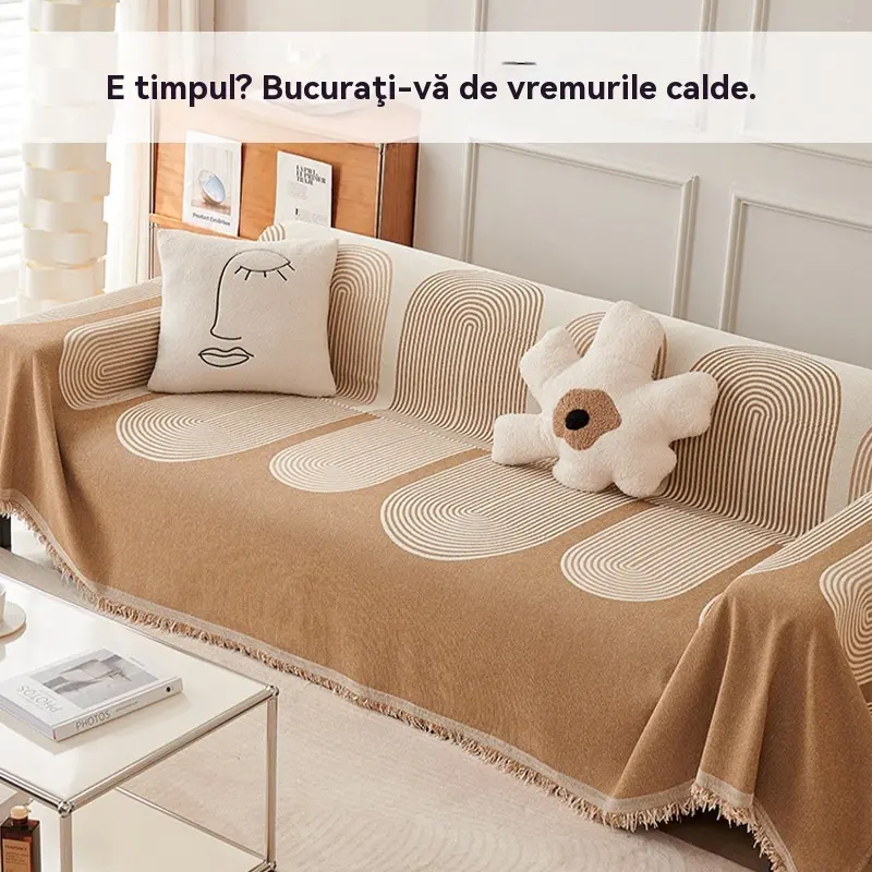 🔥【Promocja】🔥2026 nou inel anual chenille prosop de canapea, dintr-o singură bucată, all inclusive