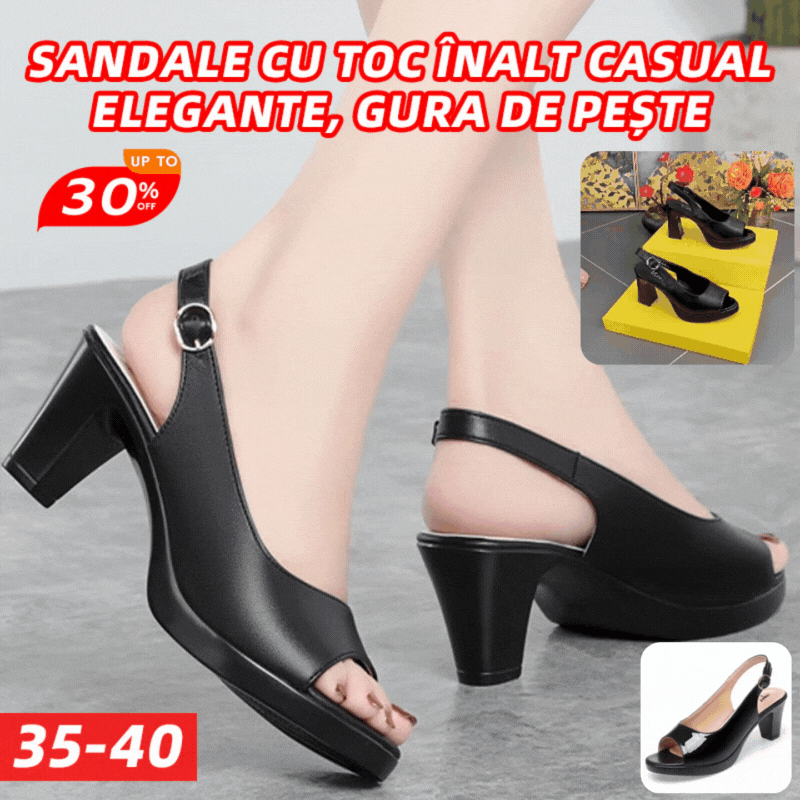 💞Sandale cu toc înalt casual, elegante, gura de pește