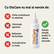 🐱🐶 Soluție de curățare a urechilor pentru animale de companie. Elimină mirosurile neplăcute, ameliorează mâncărimea și menține curate urechile câinilor și pisicilor. ✨
