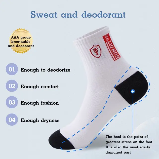 🧦【10 perechi】Șosete bărbați deodorant calde absoarbe transpirația