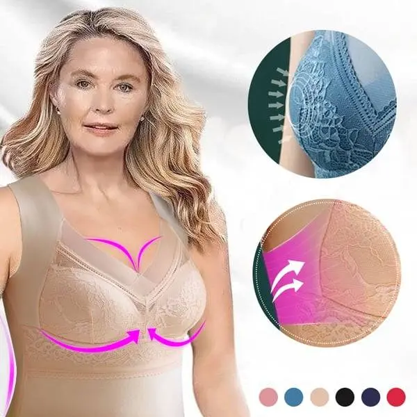 🔥【4 buc】❤️【40-100kg】Lenjerie de corp din dantelă din catifea de gâscă de toamnă și iarnă, spate frumos, adunarea sânilor accesorii, prevenirea căderii sânilor✅【Recomandarea medicului】