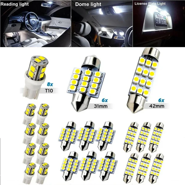 👍👍 1 set de 20 de bucăți: pachet de 20 de lumini auto LED (comune pentru toate modelele)