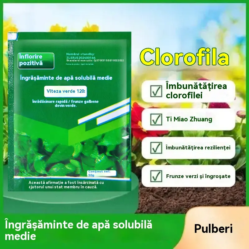 [30%OFF]🌿🌿Îngrășământ solubil în apă cu clorofilă, îngrășământ foliar pentru flori, pomi fructiferi și legume, promovează creșterea rădăcinilor, creșterea răsadurilor și crește randamentul. Îngrășământ agricol solubil în apă.