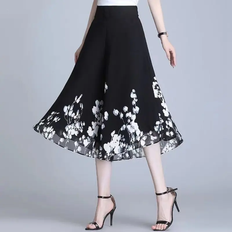 💃💥🔥2026 pantaloni pantaloni de vară noi de damă, din șifon subțire, tăiați casual, cu talie înaltă (40kg-90kg)