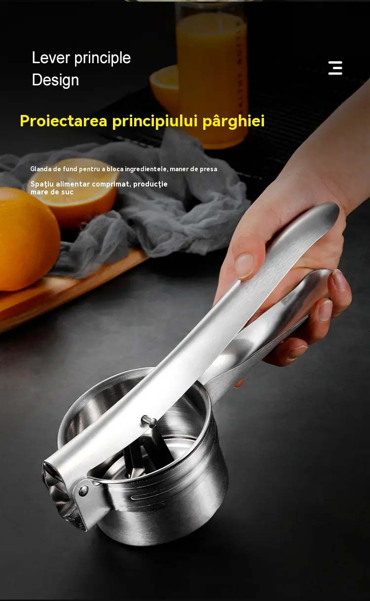 🔥【Cumpărați 1, primiți 1 gratuit】Presă din oțel inoxidabil, poate stoarce suc / piure / orez presat, gadget de bucătărie multifuncțional