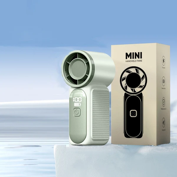 Small portable fan with high speed and long lifespan.