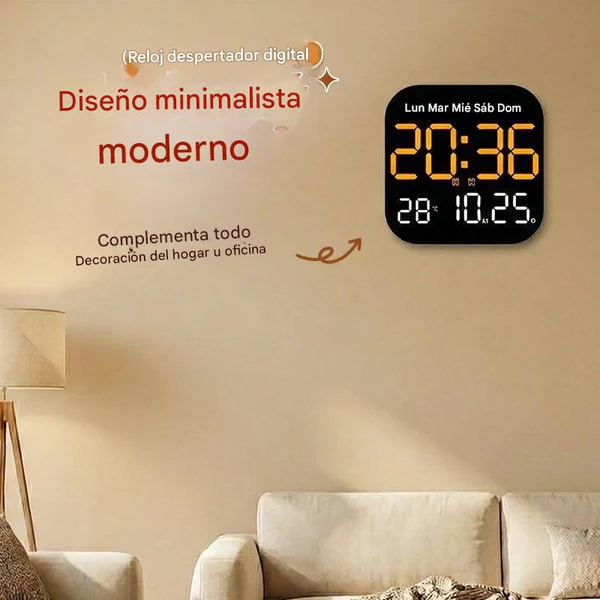 🕰️🛏️ Ceas digital potrivit atât pentru acasă, cât și pentru birou, cu reglare a luminozității/temperaturii.