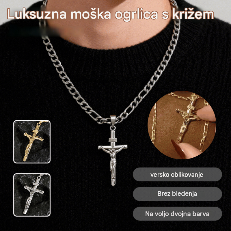 Ogrlica s križem za dodatke