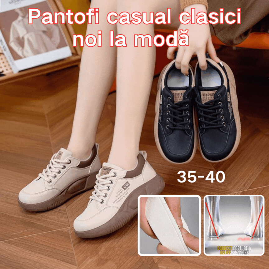 🏆👟【35-40】Pantofi casual la modă cu talpă groasă, model nou, 2026