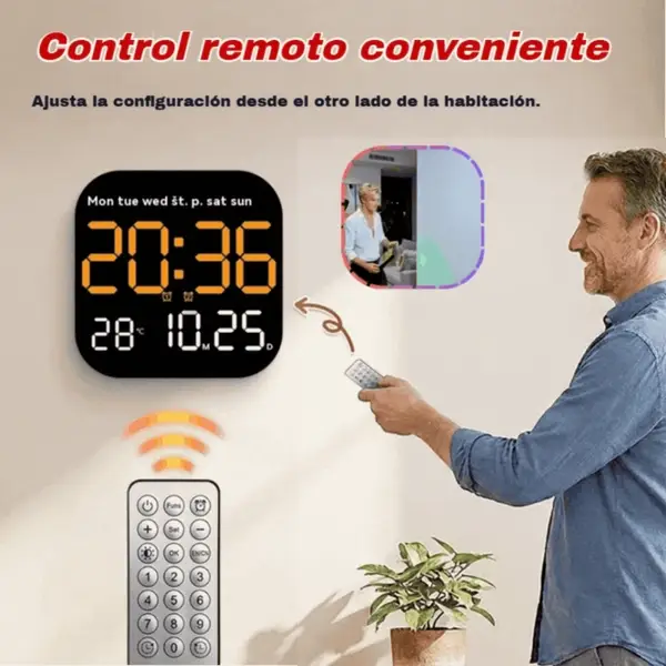 🕰️🛏️ Ceas digital potrivit atât pentru acasă, cât și pentru birou, cu reglare a luminozității/temperaturii.