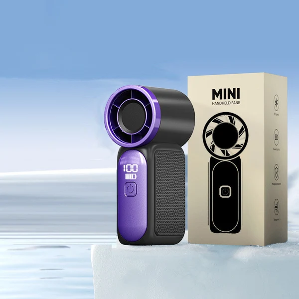 Small portable fan with high speed and long lifespan.