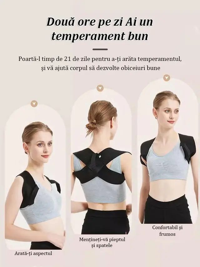 🔥Cumpără 1 primești 1 gratis🔥【Secretul siluetei vedetelor】Curea nouă pentru corectarea cocoșului--Transformă-ți postura și redescoperă încrederea în tine!