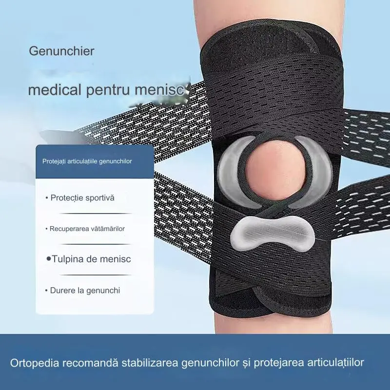🦵 Genunchiere cu arc dublu, potrivite pentru alergare, ciclism, joc cu minge și alte sporturi