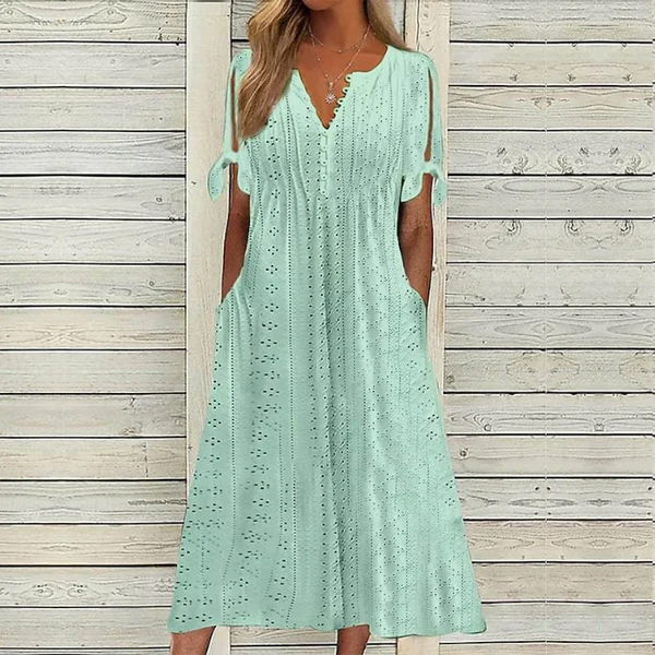 🏆【Najpredávanejšie produkty】[S-5XL]👗Jednoduché a pekné jednofarebné šaty