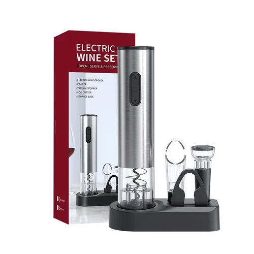 🍷 E set de deschizătoare electrice de vinuri -【Cadoul perfect pentru orice ocazie】 Un cadou minunat pentru orice iubitor de vin din viața ta