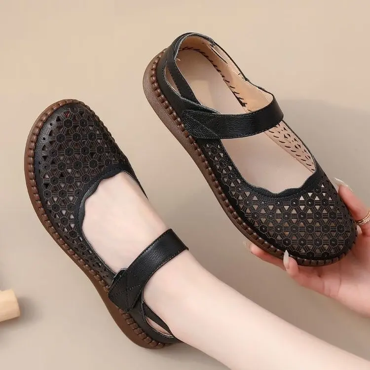 💟【Primul strat din piele de vacă】 Sandale și saboți de damă din piele naturală