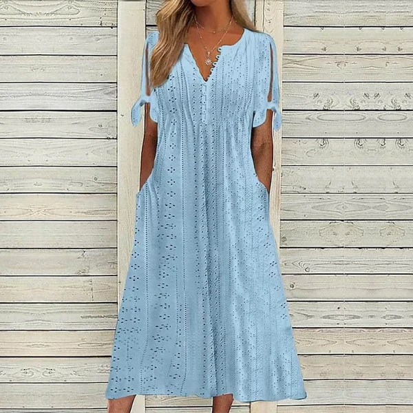 🏆【Najpredávanejšie produkty】[S-5XL]👗Jednoduché a pekné jednofarebné šaty