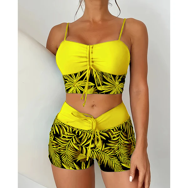 🏖️👙【S-2XL】Costum de baie elegant cu imprimeu, mărime mare【40-110 kg】