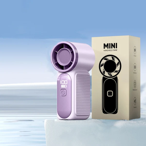 Small portable fan with high speed and long lifespan.