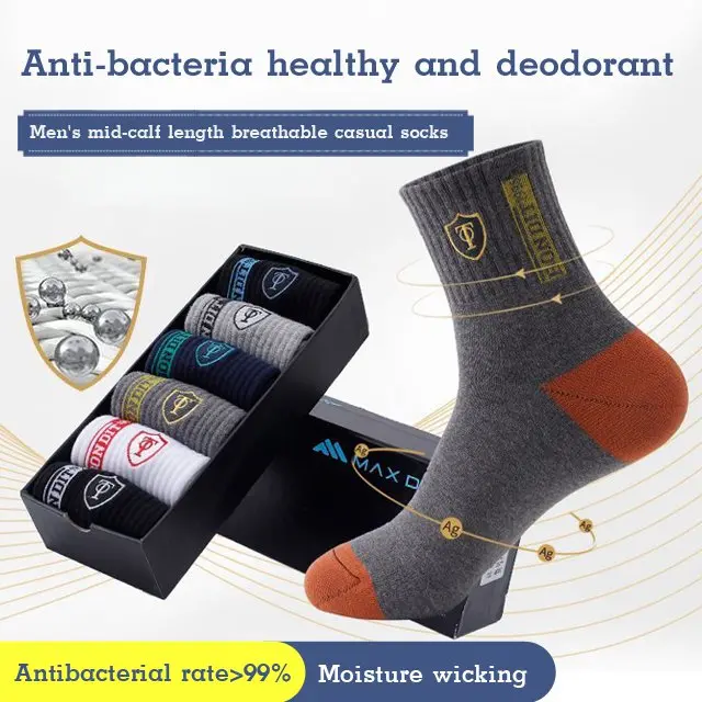🧦【10 perechi】Șosete bărbați deodorant calde absoarbe transpirația