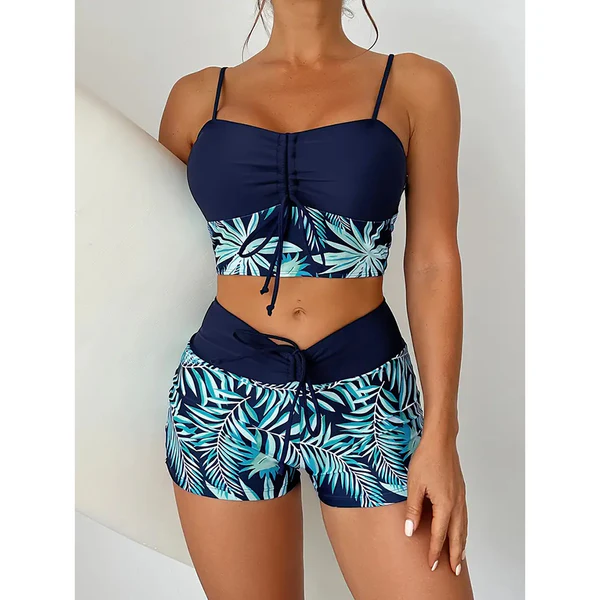 🏖️👙【S-2XL】Costum de baie elegant cu imprimeu, mărime mare【40-110 kg】