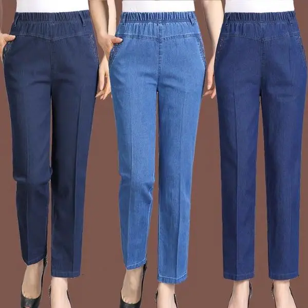 【30% OFF】🔥【XL-5XL】Toamna 2026, blugi casual, drepti, elastici, pentru femei