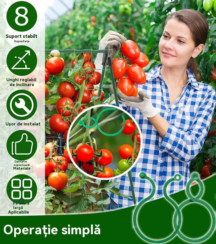 🍇【1000/1500/2000 bucăți】🌱Cleme fixe cu cataramă în formă de 8, potrivite pentru plante cățărătoare, grădini/grădini de legume/livezi, legături pentru viță de vie
