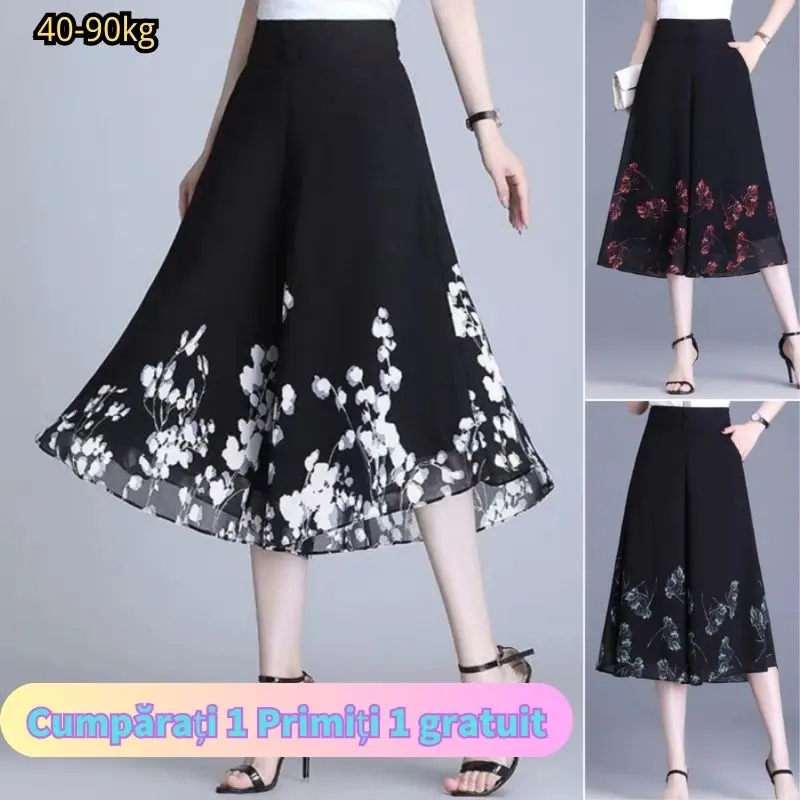 💃💥🔥2026 pantaloni pantaloni de vară noi de damă, din șifon subțire, tăiați casual, cu talie înaltă (40kg-90kg)
