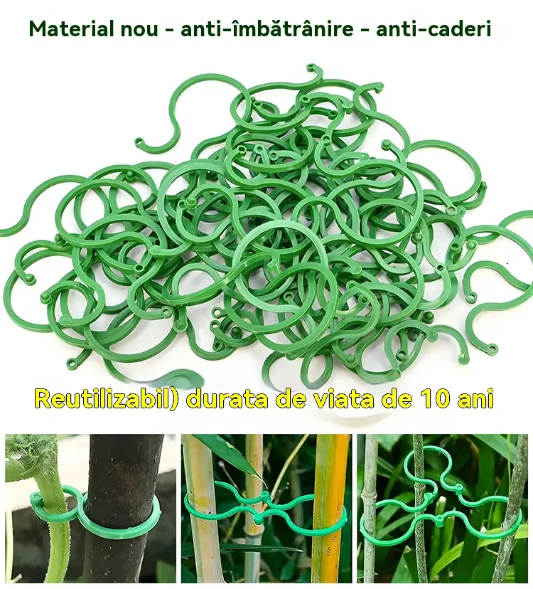 🍇【1000/1500/2000 bucăți】🌱Cleme fixe cu cataramă în formă de 8, potrivite pentru plante cățărătoare, grădini/grădini de legume/livezi, legături pentru viță de vie