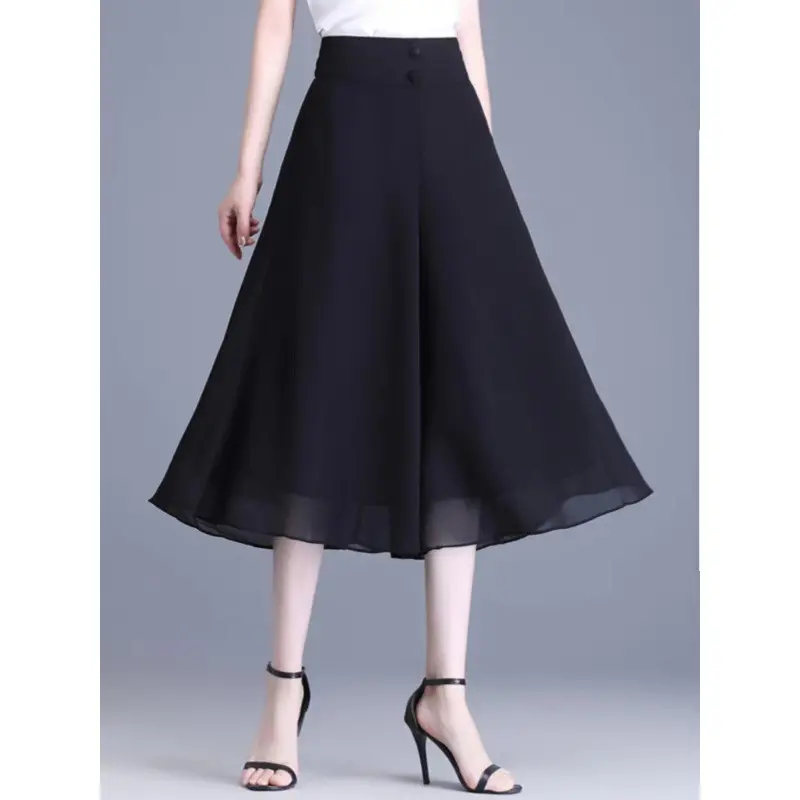 💃💥🔥2026 pantaloni pantaloni de vară noi de damă, din șifon subțire, tăiați casual, cu talie înaltă (40kg-90kg)