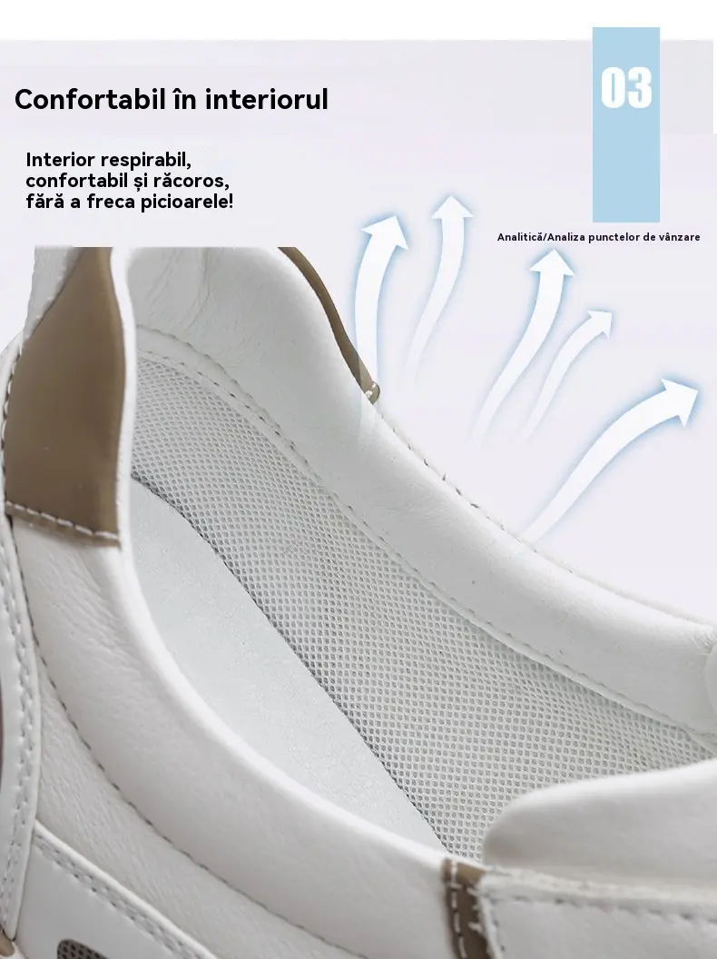 🔥[39-45]Pantofi sport din piele rezistentă la apă și murdărie, cu talpă moale pentru confort maxim