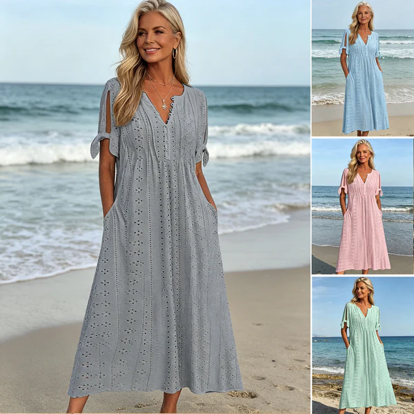 🏆【Najpredávanejšie produkty】[S-5XL]👗Jednoduché a pekné jednofarebné šaty