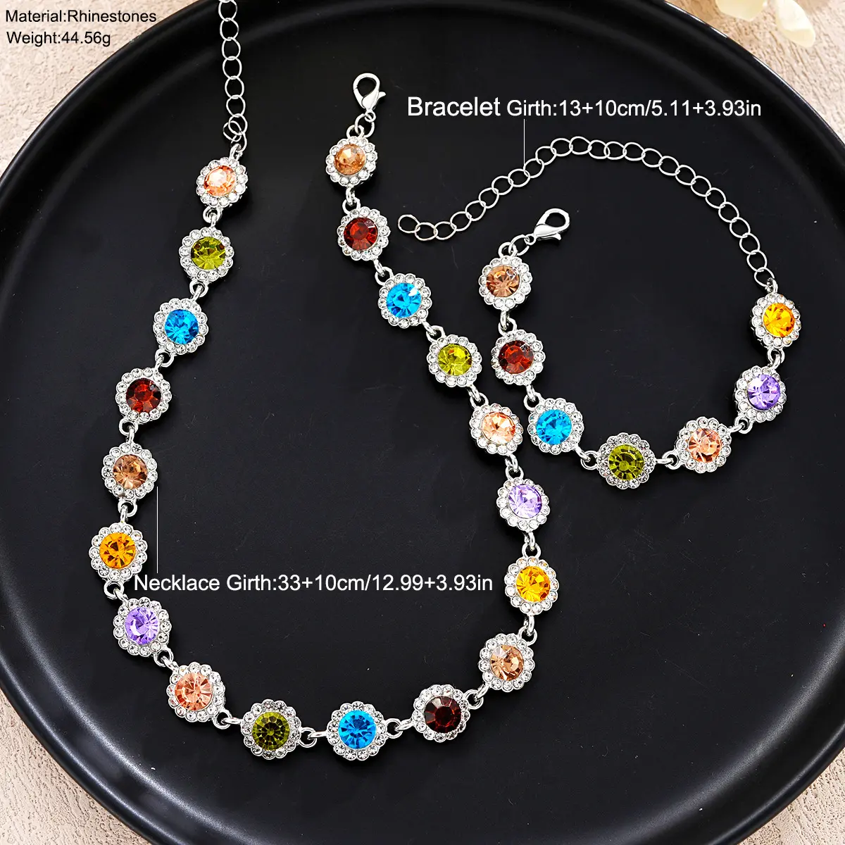 💖💎Colier + brățară din argint sterling 925, culoare nouă, cu diamante