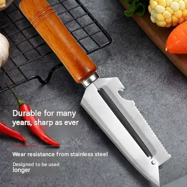 🥕 Buy 1, get 1 free! ✨ Multifunctional kitchen peeler: Made of stainless steel with an ergonomic handle, ideal for fruits, vegetables, and meat 🔪
