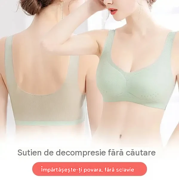 【1 set de 3 piese】【M-5XL】2026, sutien push-up fără cusături din mătase glacială【40-120 kg】