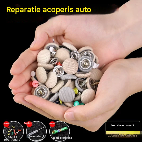 🔥【30 de bucăți】Catarame pentru îndepărtarea pânzei de acoperiș auto (include trusa de scule de instalare)